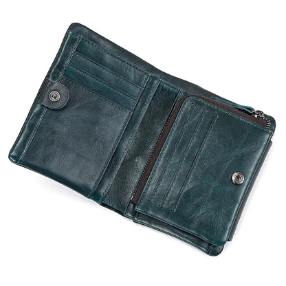 Portefeuille de luxe de marque de créateur pour homme, porte-cartes en cuir véritable souple, petit porte-monnaie pour pièces de monnaie et cartes de crédit, portefeuilles masculins à glisser dans les poches.