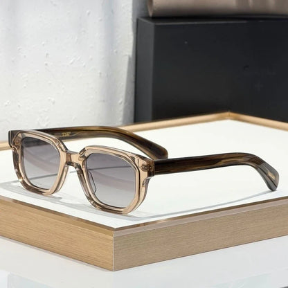 Handmade Thick Acetate Sunglasses Square Japanese Style High Quality Classical Vintage Eyeglasses for Men Women with Case