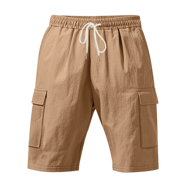 Casual Shorts Men Pants Men Sweatpants Joggers Fitness Clothing Multi-Pocket Work Shorts Relaxed-Fit Linen Pantaloncini Uomo