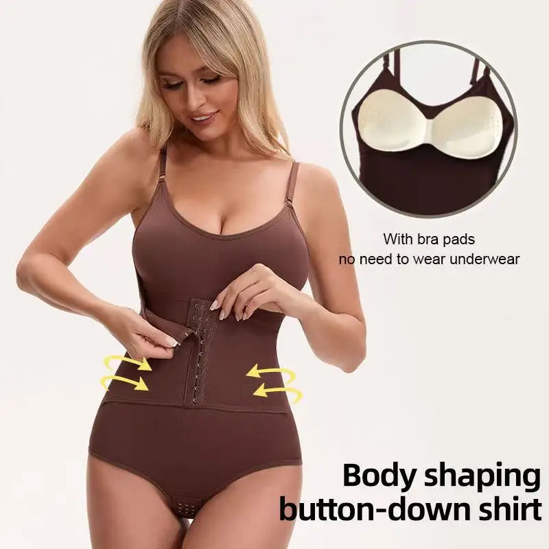 Women shapewear bodysuit tummy control tight slimming body shaper bodysuit with bras