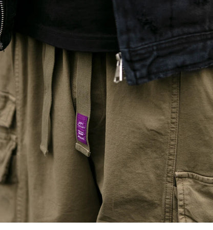 Oversized Cargo Pants For Men Multi Pocket Loose Fit Streetwear Casual American Style Korean Trendy Fashion Straight Leg Pants