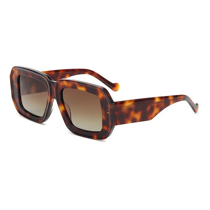 2026 Fashion Men Polarized Sunglasses High Quality Acetate Retro Square Women Sun Protection UV400 Sunglasses Customized Logo