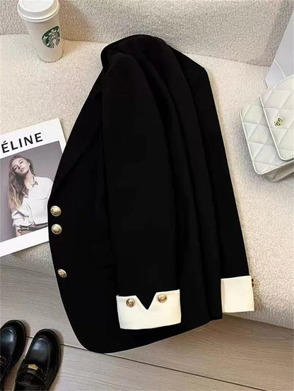 2025 Fashion Ladies Blazer Women Coat Spring Autumn Green Black Khaki Long Sleeve Female Business Work Wear  Formal Jacket