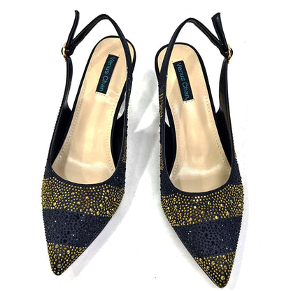 Venus Chan Fashionable Party Shoes and Bags Nigerian Women’s Party Suit Medium Heel Pointed Toe Women’s Shoes and Same Color Bag