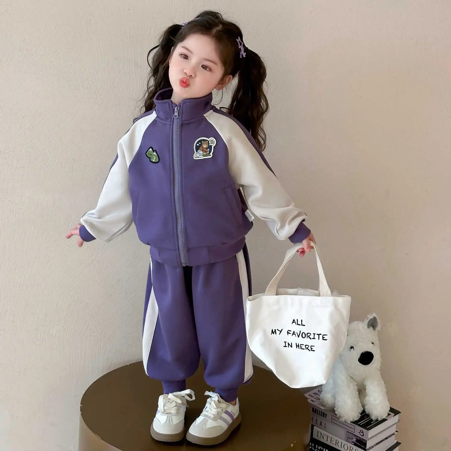 Summer Baby Girls Boys Cotton Leisure Contrast Zip Sweatshirt Jacket+Sweatpant Set School Kid 2PCS Tracksuit Child Outfit 2-12Yr