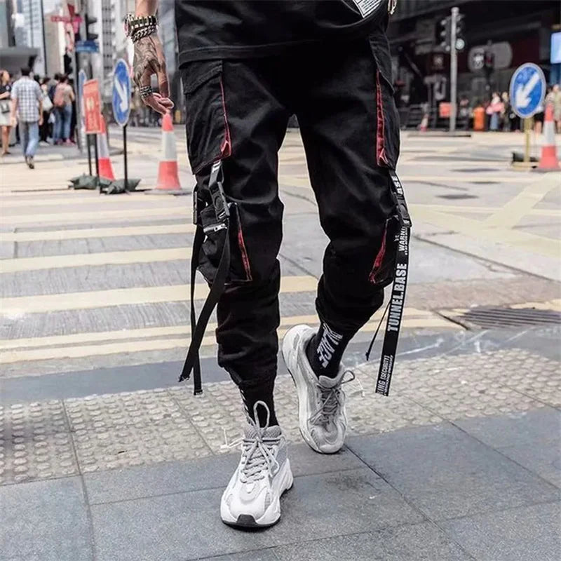 Mens Techwear Sweatpants Y2K Streetwear Jogging Pants Men Hip Hop Street Dance Casual Trousers Vintage Cargo Pant Pantalon Homme