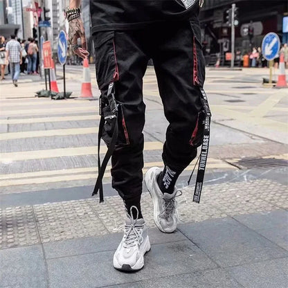 Mens Techwear Sweatpants Y2K Streetwear Jogging Pants Men Hip Hop Street Dance Casual Trousers Vintage Cargo Pant Pantalon Homme