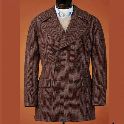 Men's Casual Blazer Herringbone Slim Fit Single Breasted Stylish Comfortable Jacket Men's Coat Double Breasted Blazer Men's Suit