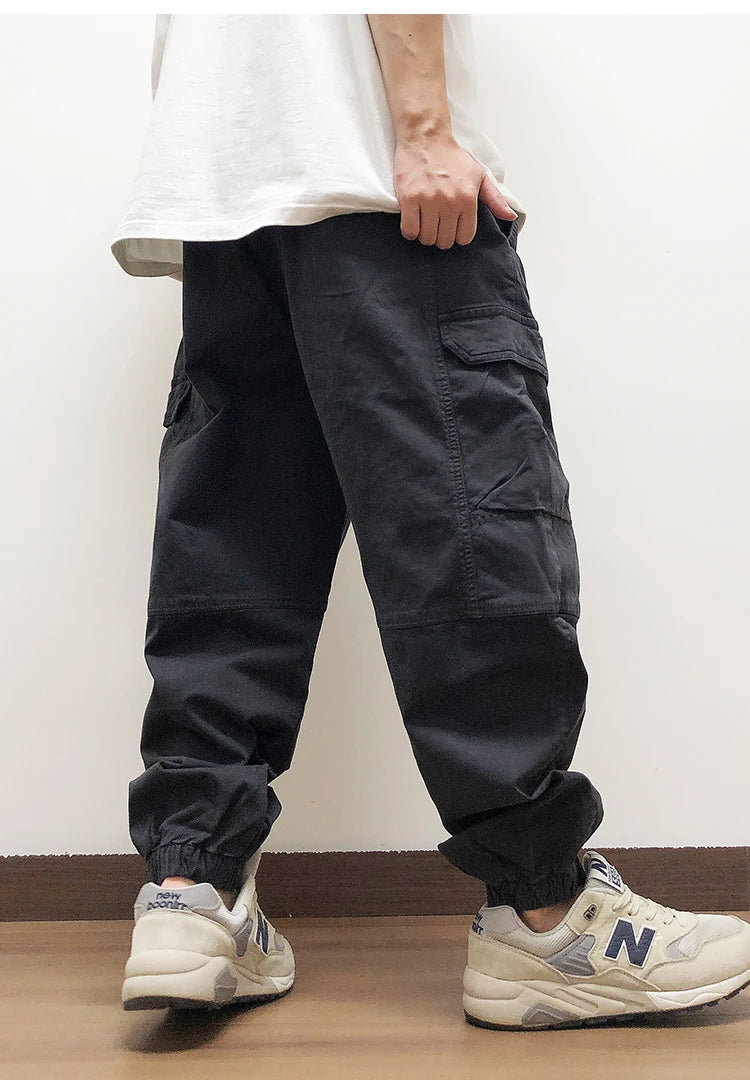 High Quality Japanese Streetwear Baggy Cargo Pants Hip Hop Men'S Clothing Plus Size Casual Jogging Pants Harajuku Trousers Male