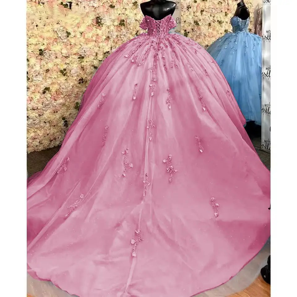 Shinny Party Dress 15 Quinceanera Dresses Ball Gown Luxury 15 Year Old Dress Formal Dress For 15 Years Party Customized