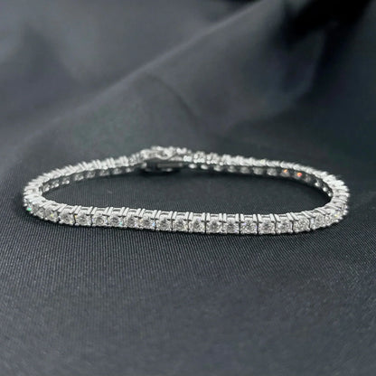 Full Moissanite Tennis Bracelet 925 Silver Plated 18k Gold for Women Man Wedding Party Fine Jewelry Can Pass Diamond Test