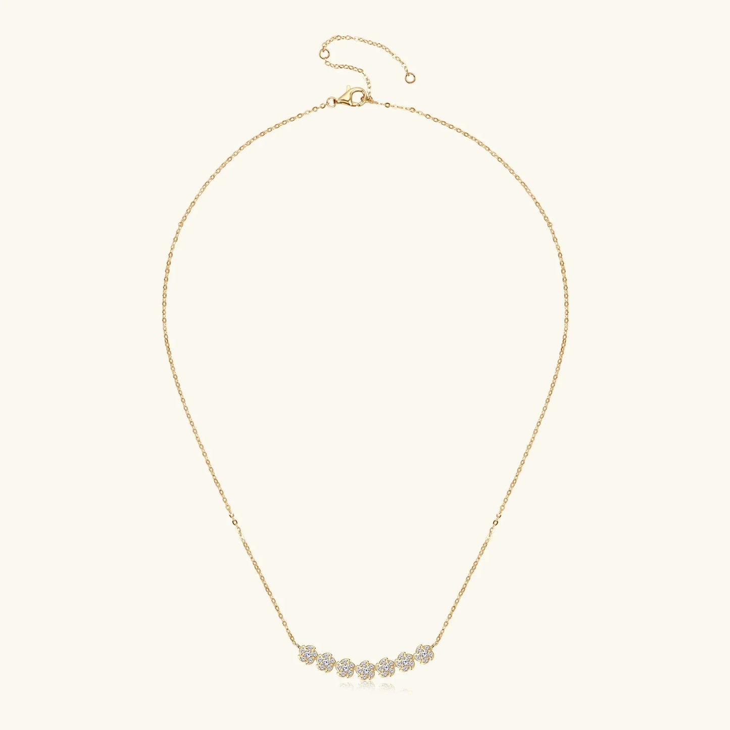 Diamond Necklaces for Women, Dainty 14k Gold/925 Sterling Silver Choker Necklace Gold Plated Jewelry Trendy Gift