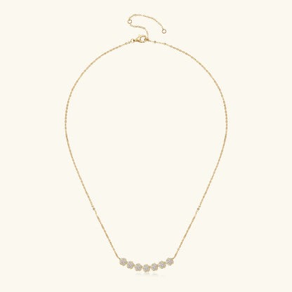 Diamond Necklaces for Women, Dainty 14k Gold/925 Sterling Silver Choker Necklace Gold Plated Jewelry Trendy Gift