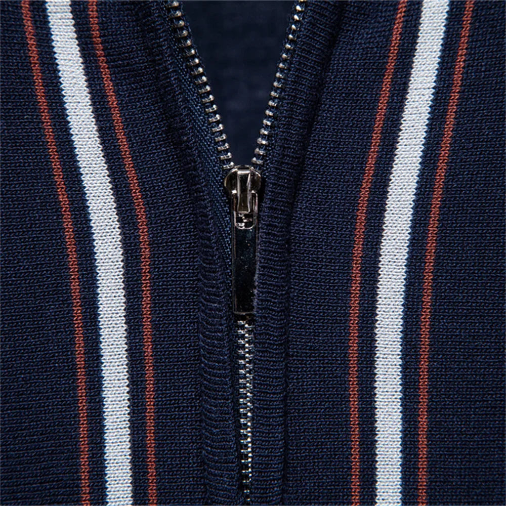 Men's Stripe Polo Shirt Old Money Style Short Sleeve Soft Breathable Casual Elegant Fabric for Comfortable Wear