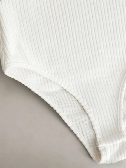 Sleeveless Knit Bodysuit Hot Summer Sexy Bodycon Off Shoulder Halter Tops Casual Street Bodice For Women ClubWear