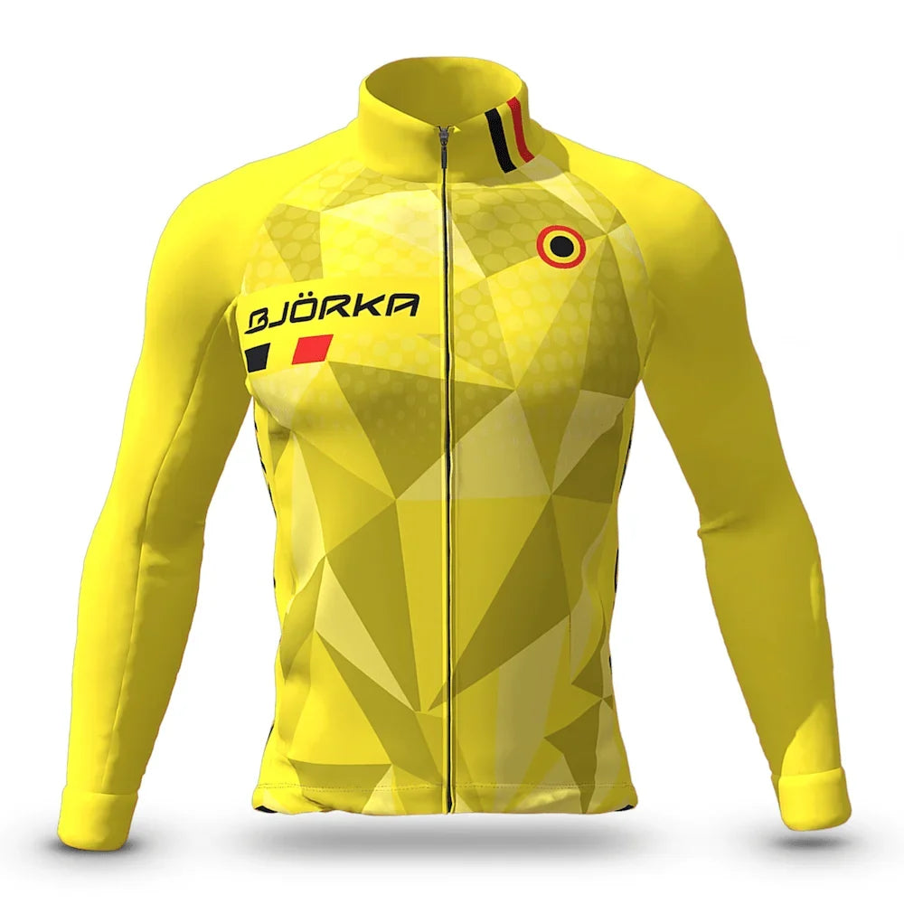 Winter Cycling Thermal Fleece Long Sleeve Jerseys Chamarras De Hombres Men's Pro Team Bicycle Jackets 3 Rear Pockets Coat