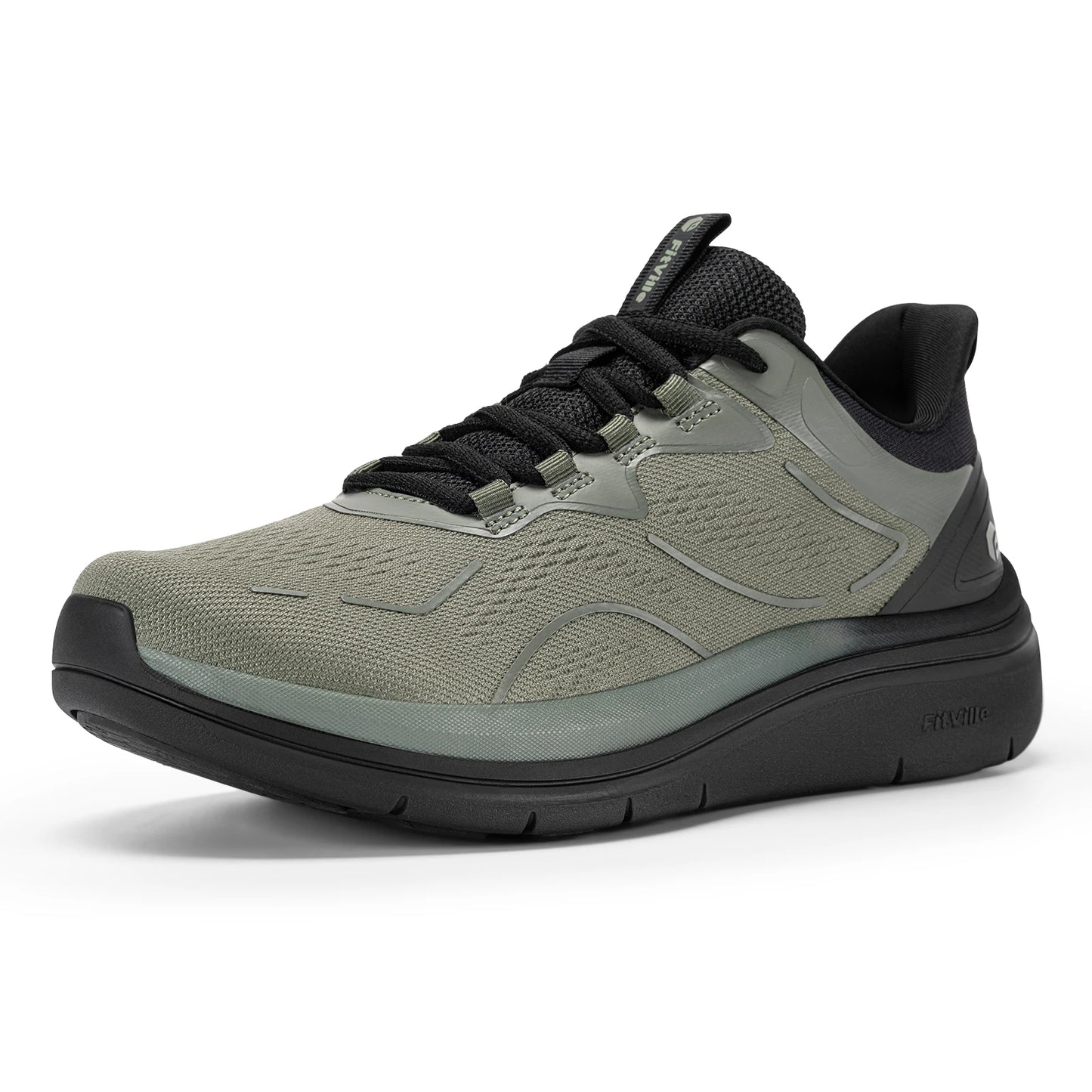 Men's Walking Shoes Thick Soled Slip On Shoe Height Increasing Breathable Sneakers Wide Comfortable Outside&Work Shoe