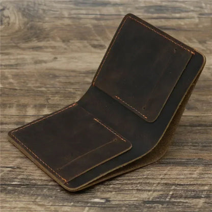 Men's Crazy Horse Leather Wallet, Genuine Leather Wallet, Card Bag, Simple Retro European and American Style, Mens Purse 2026