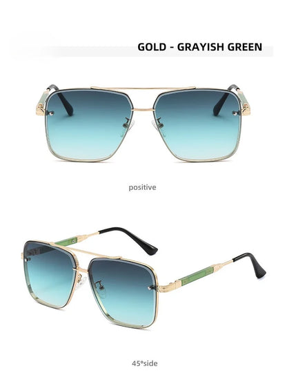 Square Sunglasses For Men 2024 Vintage Fashion Glasses Luxury Retro Sunglasses Women Trendy Vacation Shades Gafas De Sol Hombre