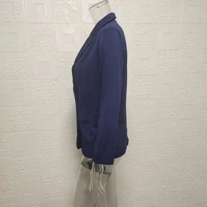 Elegant Slim Fit Suit Jacket And Pants Set for Women 2024 New Fashion Spring Autumn Turn-down Collar High-end Feeling