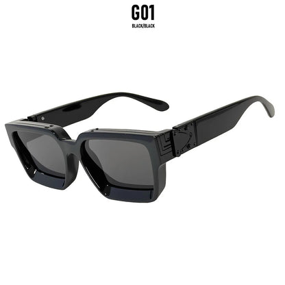 Brand Design Square Sunglass Men Vintage Retro Millionaire Sunglasses Women Thick Frame Fashion Glasses Dropshipping Gafas De So