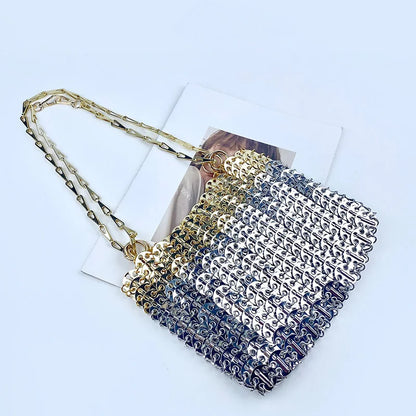 2024 Hot selling metal sequin high-capacity mobile phone cross-body chain bag handmade bag for women's fashion trend
