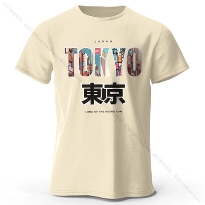 Tokyo Printed Fashion Forward 100% Cotton T-Shirt, Ultra Soft Round Neck Short Sleeve Tee, Perfect for Men & Women