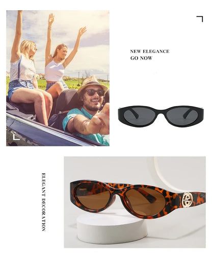 Cycling New Fashion Small Oval Sunglasses Vintage Men Women Personlity Small Frame Shades Sun Glasses Latest Popular UV400