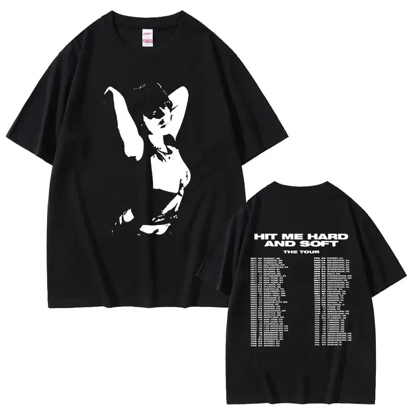 Hit Me Hard and Soft You Need A Seat I'll Volunteer Same Style T-shirts Men Women Fashion Pop Music T Shirts Oversized T-shirt