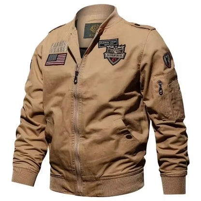 Men's Tactical Motorcycle Riding Jacket Military SWAT Combat Army Pilot Windbreaker Autumn Multi-Pocket Cargo Coat Outdoor Biker