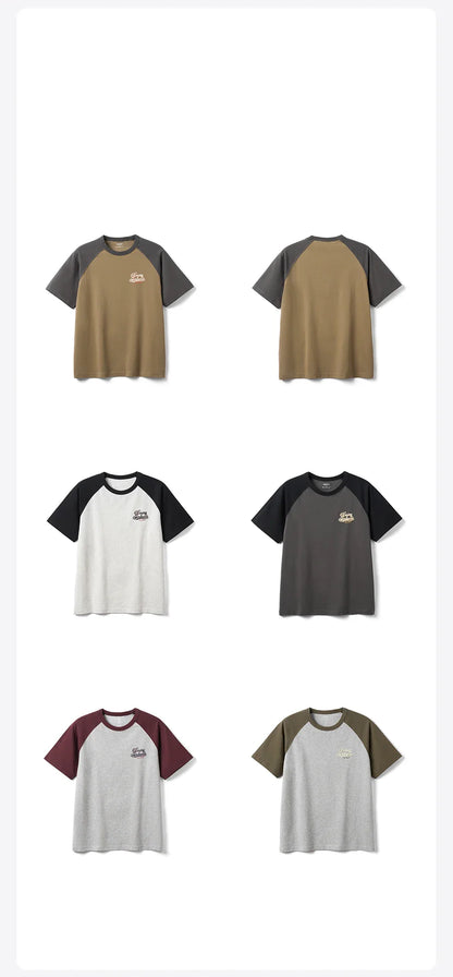 2026 Summer New 240gsm Cool  Feeling Sorona Fabric T-shirts Men Oversize Raglan Sleeve Athletic Sports Gym Workout Tops