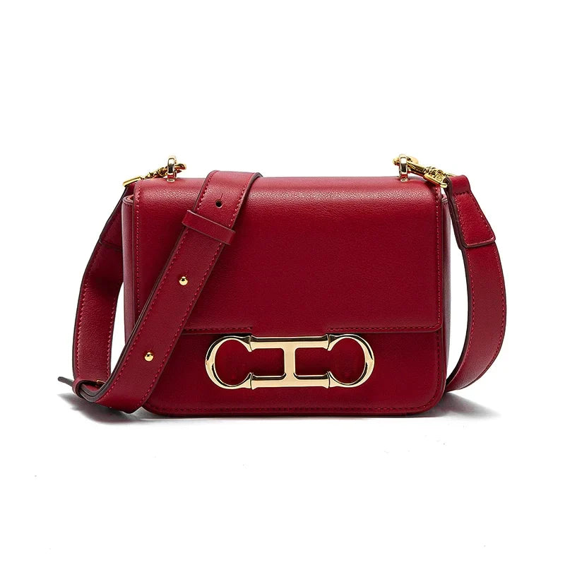 Magnetic Flip Cover 2025 New Synthetic Leather Red Business Women's Bag Women's Crossbody Bag