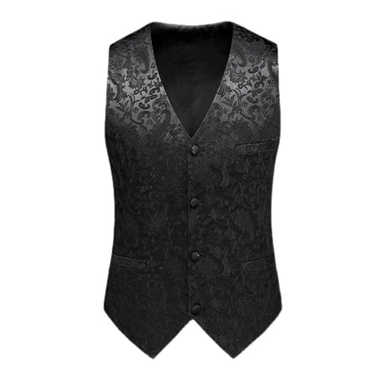 2026 New Men's Red Sleeveless Vest Coat, Single-breasted V Neck Waistcoat, Wedding Party Vests Blue Black Asian Size M-5XL 6XL