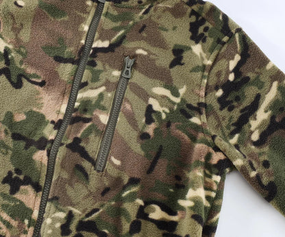 Outdoor Camouflage Fleece Jacket Double-Sided Shake Fleece Cardigan Tactical Jacket Warm Mountaineering Suit