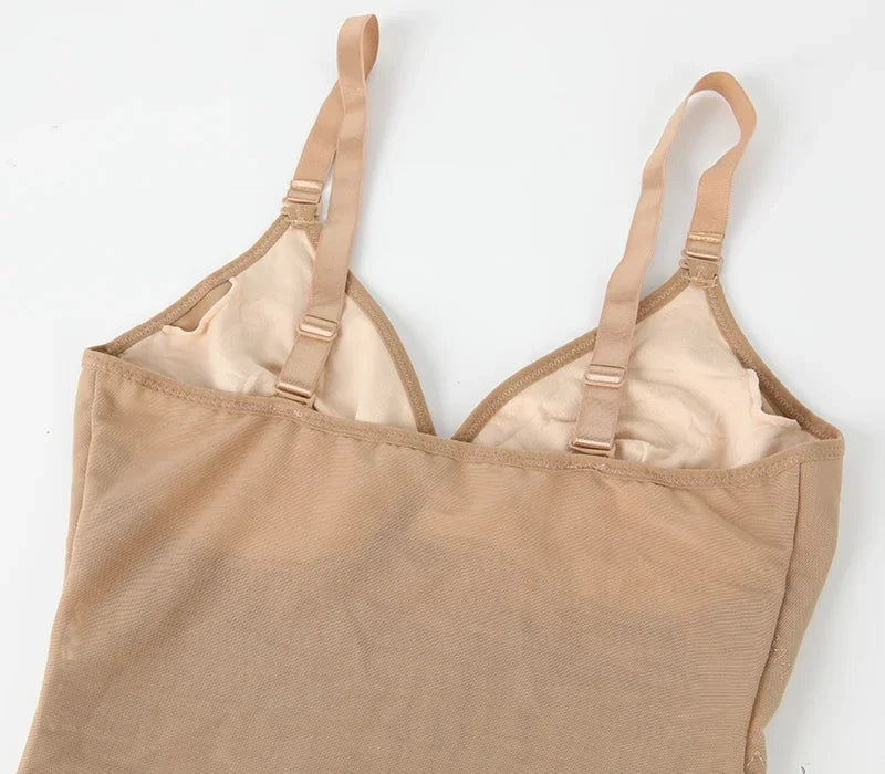 Women Built in bra Shapewear Camisole Tummy Control Body Shaper Slimming Underwear Compression Corset Bustier Tank Tops