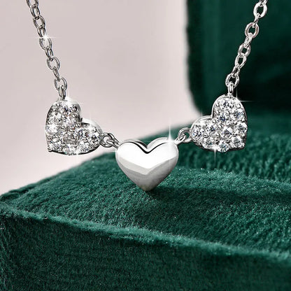 GRA Certified Full Round Moissanite Delicate Love Heart Pendant Necklace for Women 14K Gold Filled Fine Jewelry Gifts