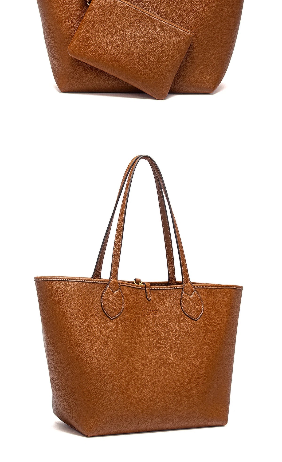 Double Sided Mother Child CaWomen's Tote Bag 2025 Autumn New Coffee Color Handbag