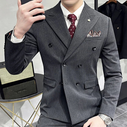 25 Colors 1 Pcs Blazer No Pants S-7XL New Wedding Dress Formal Business Slim Mens Suit Jacket Plaid Striped Solid Color