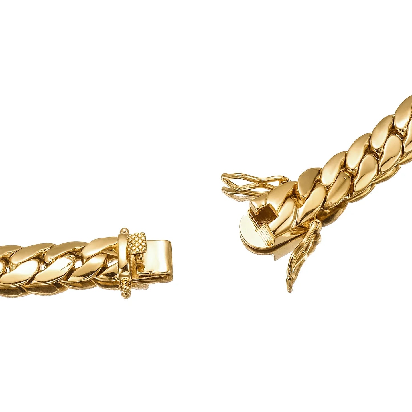 Hip Hop Bling Gold Cuban Link Chain Necklace For Men, Rapper Style Tank Chain Jewelry, Trendy Whip Chain Necklace