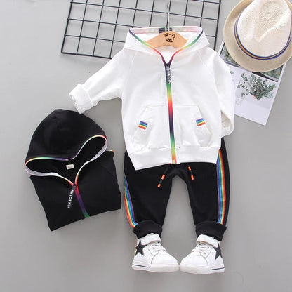 Spring Autumn Baby Girl Clothes Suit Boys Clothing Children Hooded Jacket Pants 2Pcs/Sets Toddler Sports Costume Kids Tracksuits