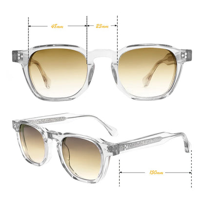 Polarized Sunglasses Unisex Thick Acetate  Frame UV400 Protection Outdoor Driving Daily Wear Lightweight Anti Scratch