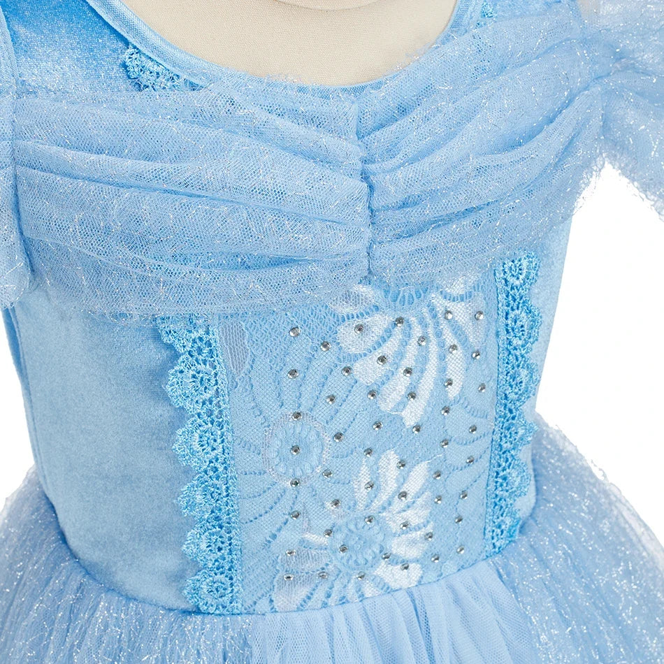 Kids Cinderella Dress Up Clothes Baby Girl Halloween Aurora Princess Dresses Child Birthday Party Little Rabbit Cosplay Costumes