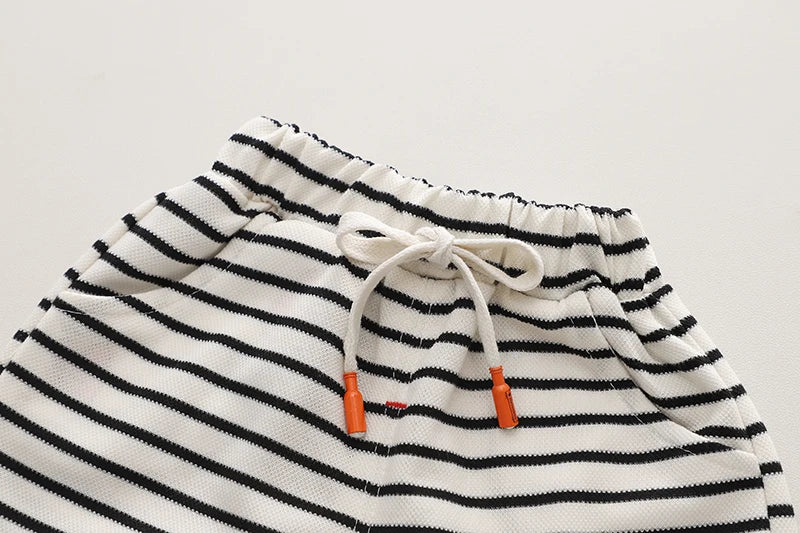Summer Korean Version Baby Boy Clothing Sets Fashion Baby Girls Top+Shorts Clothes Suits Handsome