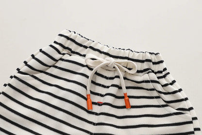 Summer Korean Version Baby Boy Clothing Sets Fashion Baby Girls Top+Shorts Clothes Suits Handsome