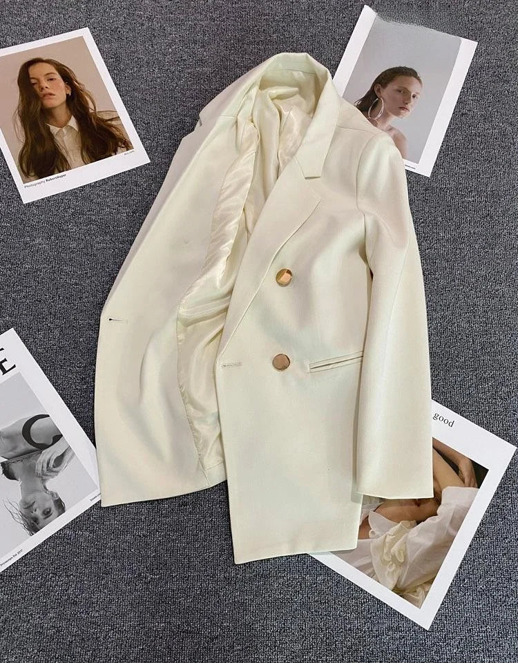 Women's Casual  Jaet Coat 22 Colors Small Suit Outerwear Long Sve Commute Sle Pure Color Spring Season
