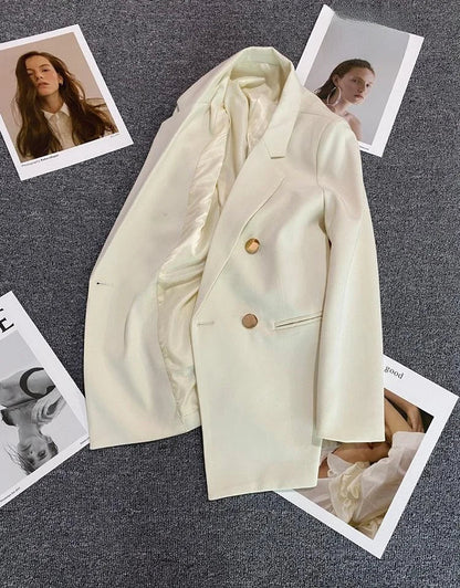 Women's Casual  Jaet Coat 22 Colors Small Suit Outerwear Long Sve Commute Sle Pure Color Spring Season