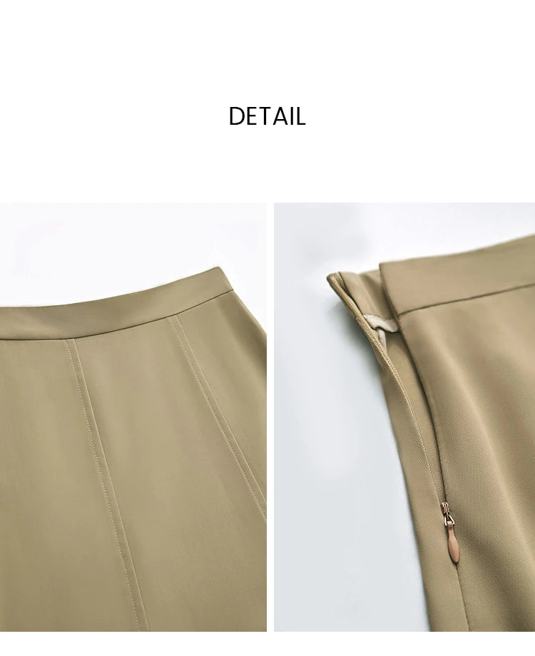 Women's Skirt 2026 Summer New Elegant Office Solid High Waist Mermaid Skirt Casual Loose Versatile Woman Clothes 12622093