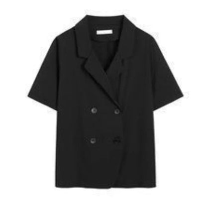Office Lady Blazers Women Solid Lazy Style Summer Work Wear Casual Mujer Formal Vintage Outwear Clothing Elegant Ulzzang Daily