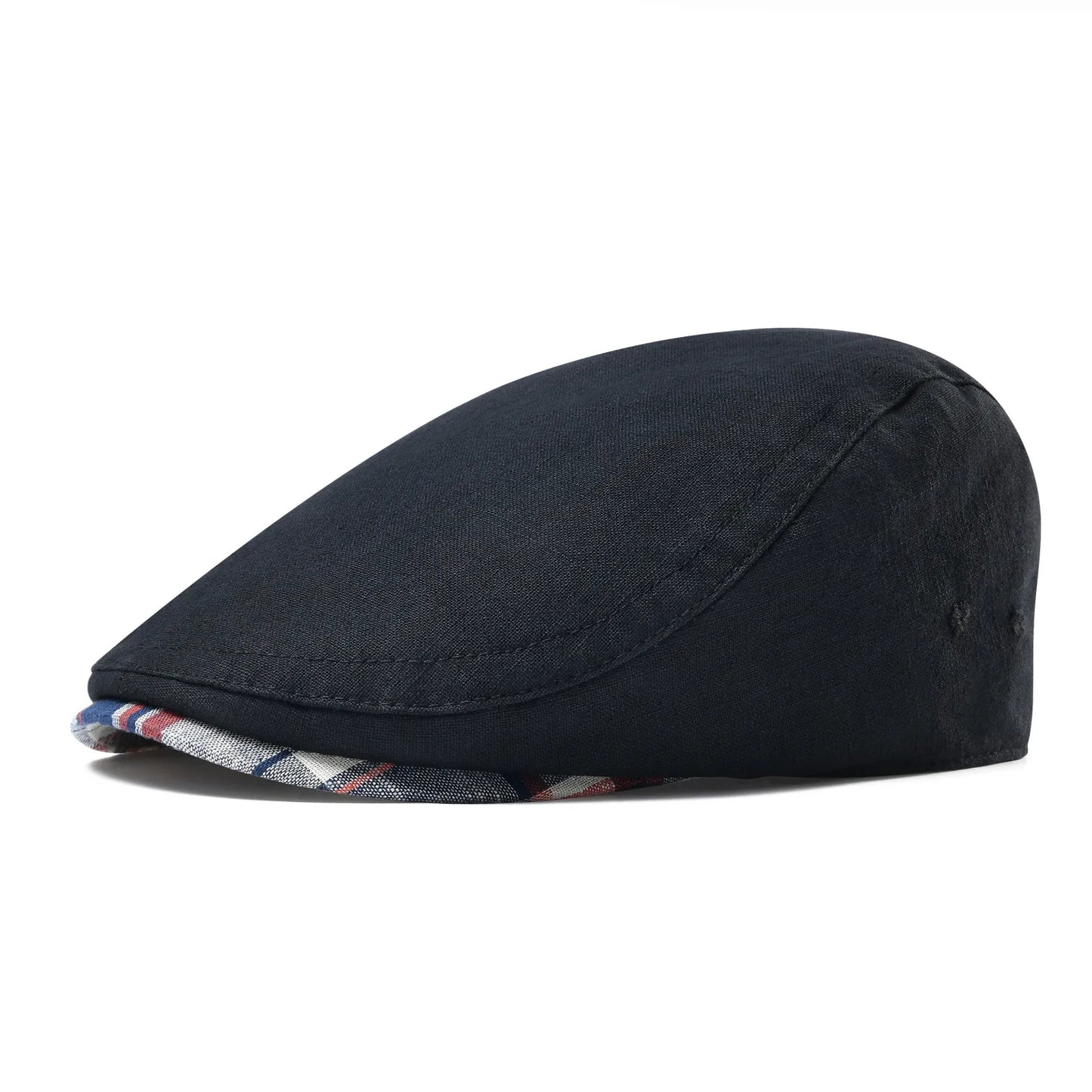 Men's 100% Linen Flat Ivy Gatsby Newsboy Hat Summer Driving Scally Cap Thin Outdoor Casual