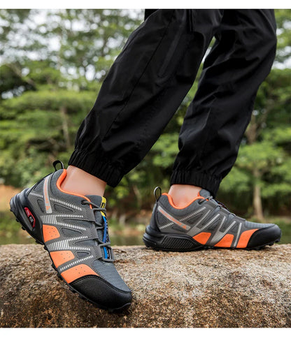 Men Women Hiking Shoes Waterproof Outdoor Trainers Lace-up Climbing Trekking Sneakers Mountain Walking Hunting Tactical Sneakers